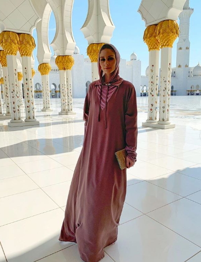 Olivia Palermo at Sheikh Zayed Grand Mosque